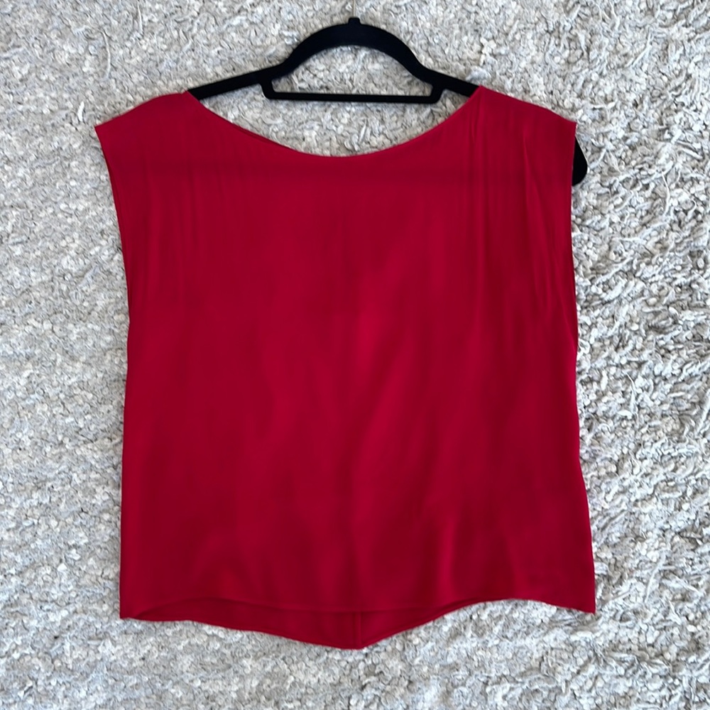 Alice + Olivia Red Silk Blouse, size: xs